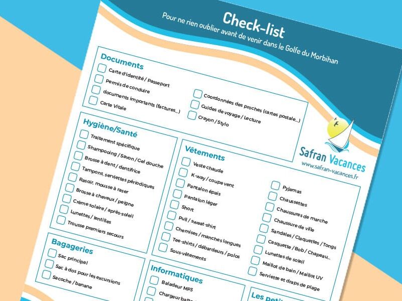 Illustration Check-list de vacances en Morbihan